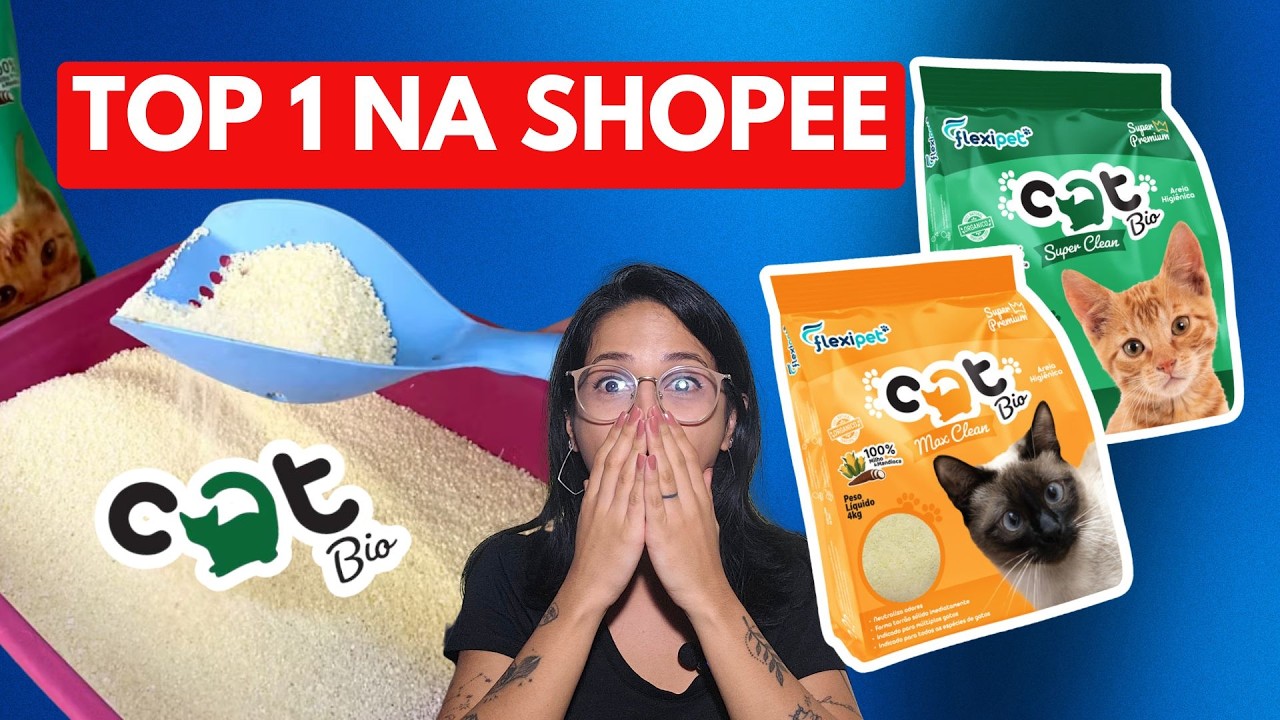 TESTEI a AREIA FAMOSA na SHOPEE Cat Bio: É BOA de VERDADE? | RANKING DE AREIAS - Areia gato