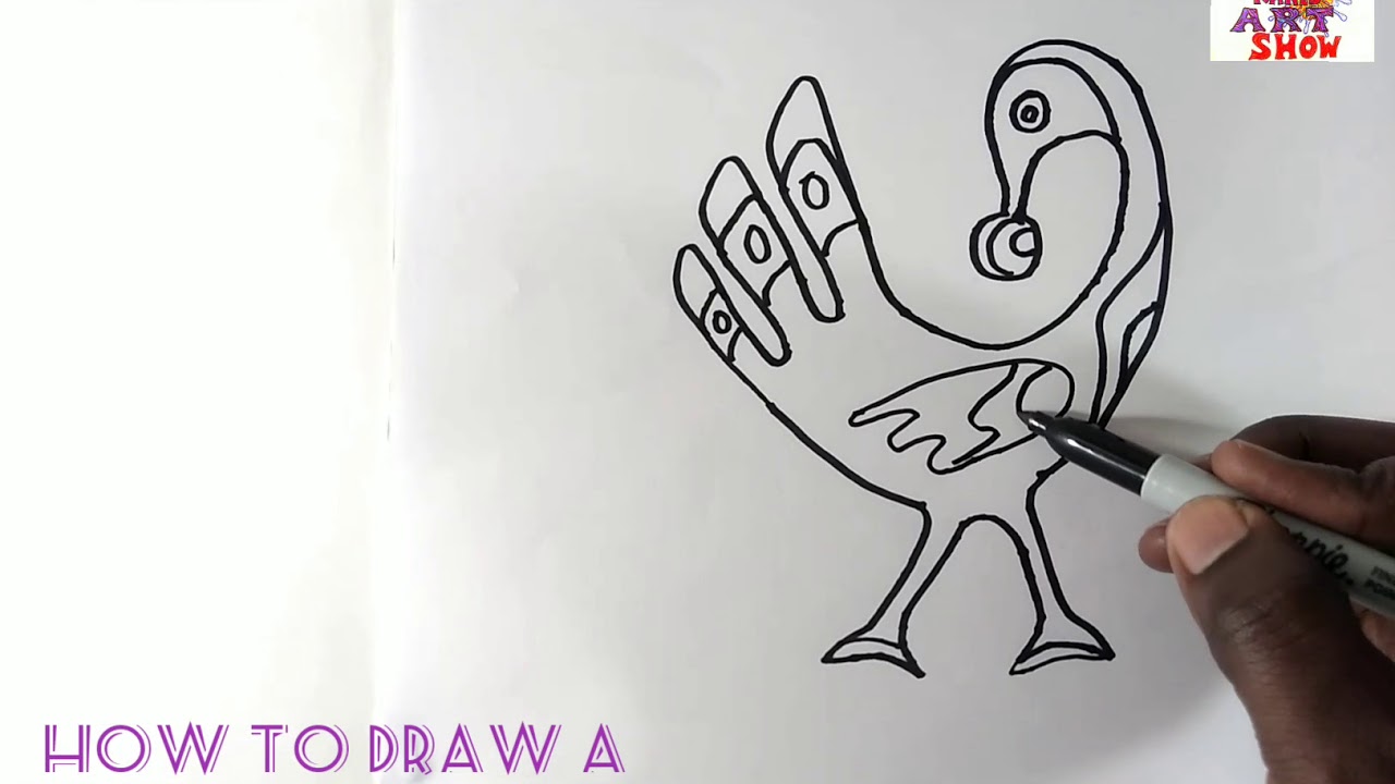 How to draw a Sankofa symbol on the Kane's Art Show