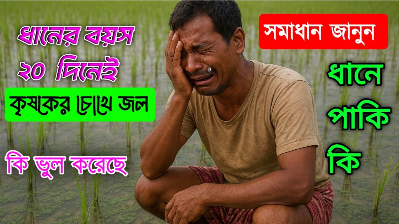 ধানের বয়স ২০ দিনেও গাছ হলুদ কেন? ধানক্ষেতে পাখি লাগার আসল কারণ।#ধানচাষ