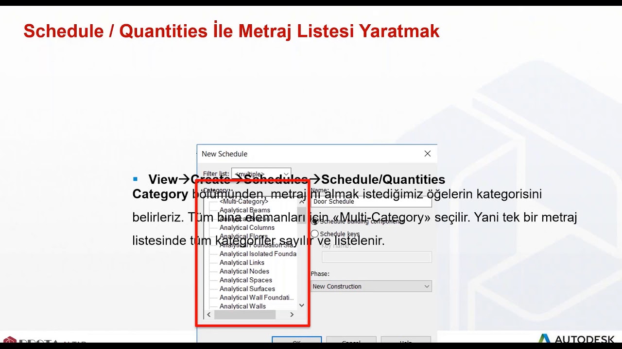 Autodesk Revit İçerisindeki Metraj Araçları ve Roombook Eklentisiyle Mahal Bazlı Metraj Webinarı