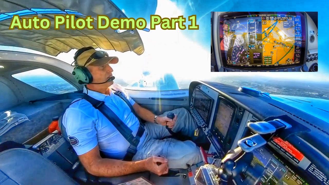 ATC Communication, Dynon HDX Skyview Auto Pilot Demo Part 1