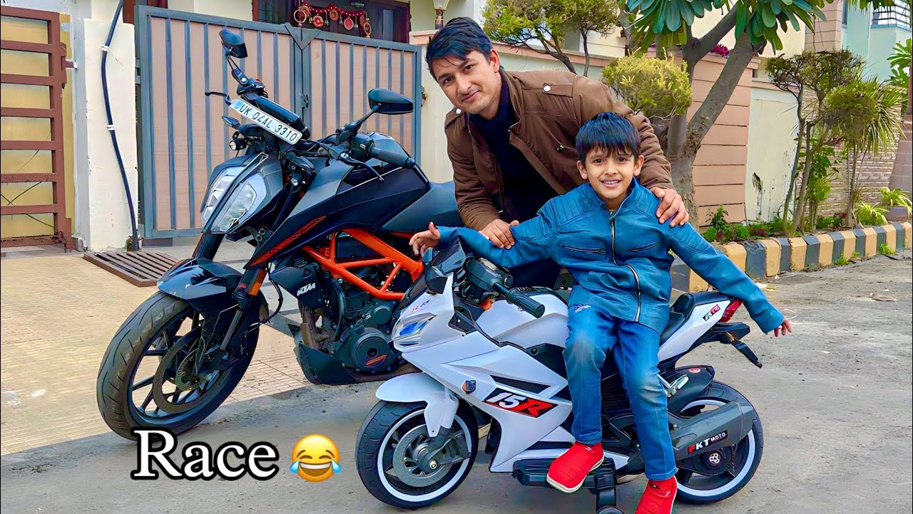 Bike race with kunali 🔥 kon jitega 😂