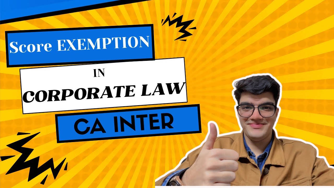 How to Score Exemption in Law | ICAI Strategy That Actually Works | Akshat Sharma