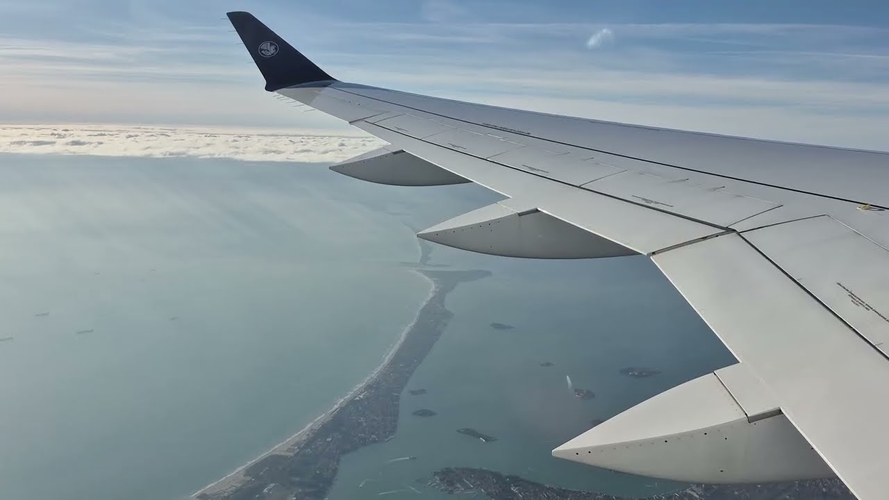 Air France Airbus A220-300 Takeoff From Venice Marco Polo Airport 