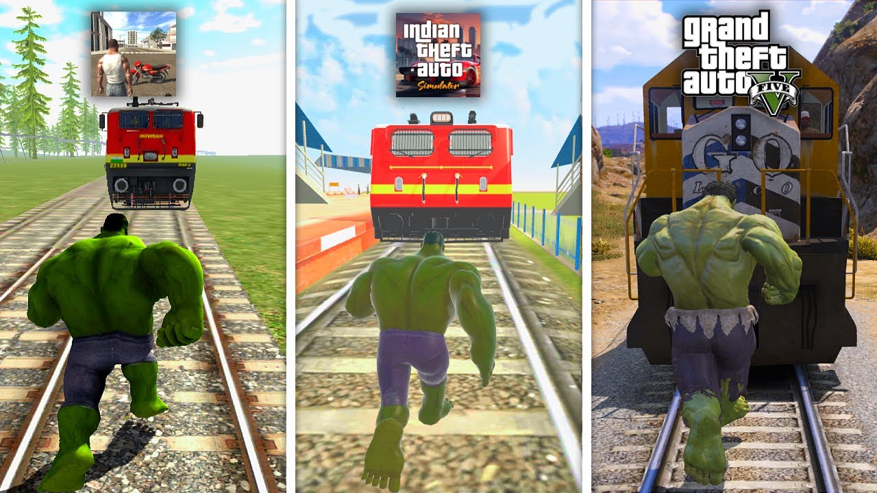 Can Hulk Stop The Train In Indian GTA Games😱