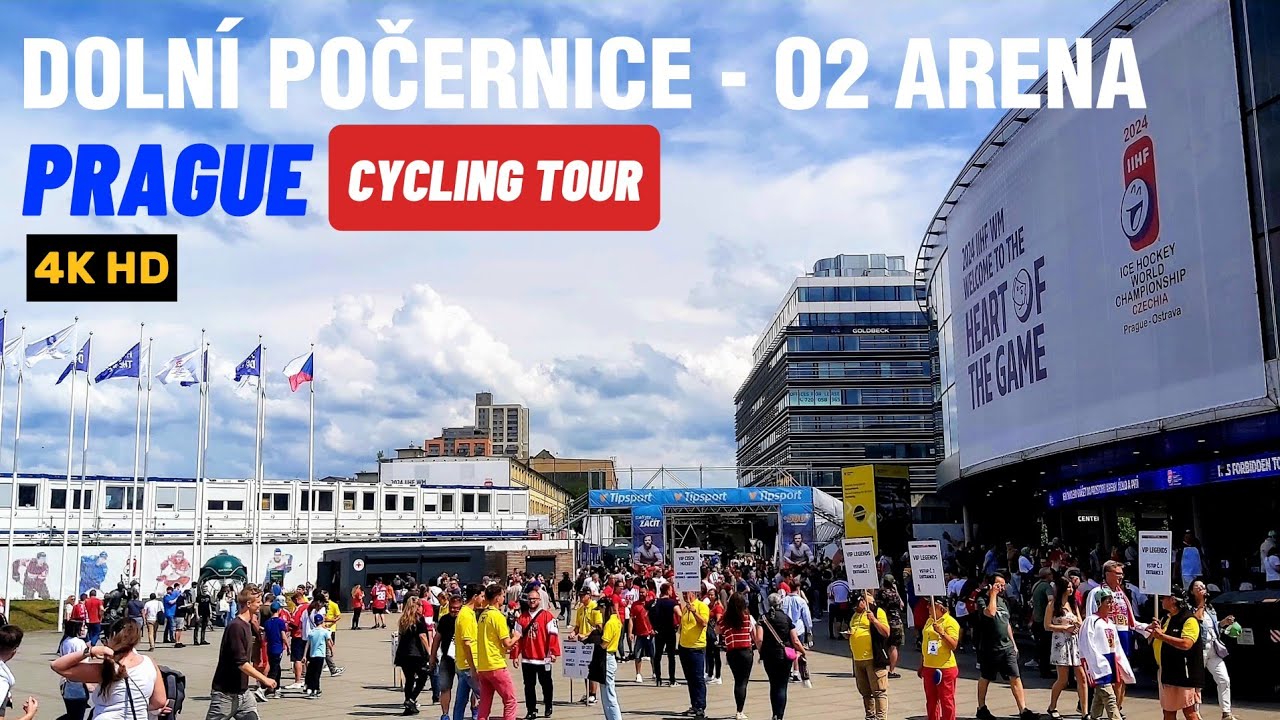 PRAGUE Cycling Tour.  Dolní Počernice  - O2 Arena