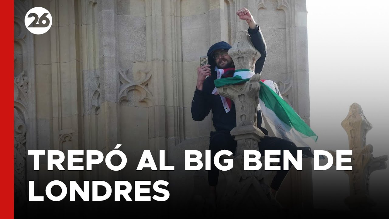 REINO UNIDO | Intentan bajar a hombre que trepó al Big Ben de Londres