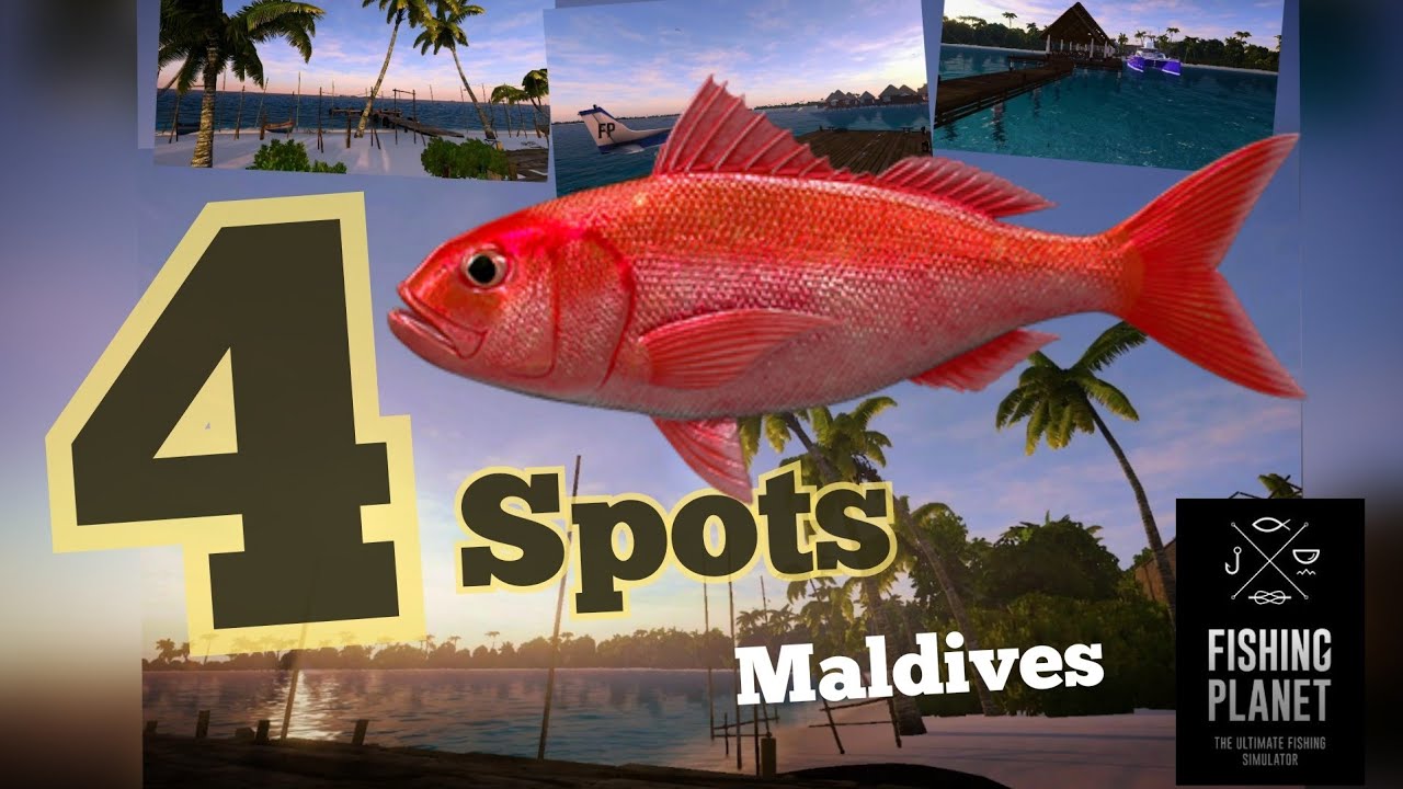 4 SPOTS - MALDIVES - RUBY SNAPPER - UNIQUE - VIVANEAU RUBIS #fishingplanet #maldivesfishing