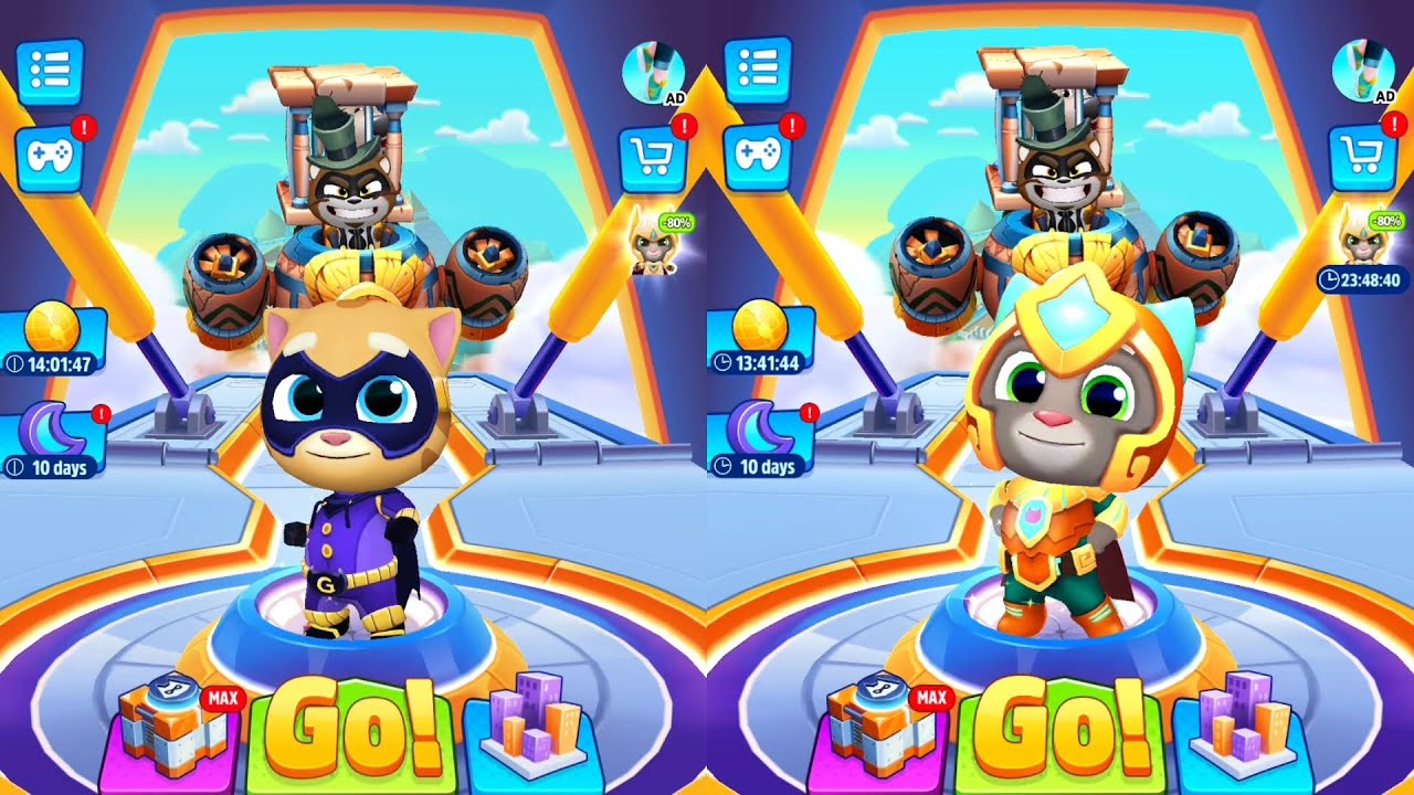 Talking Tom Hero Dash \ Midnight Ginger & Gold Flash Tom & All Missions \ Android iOS