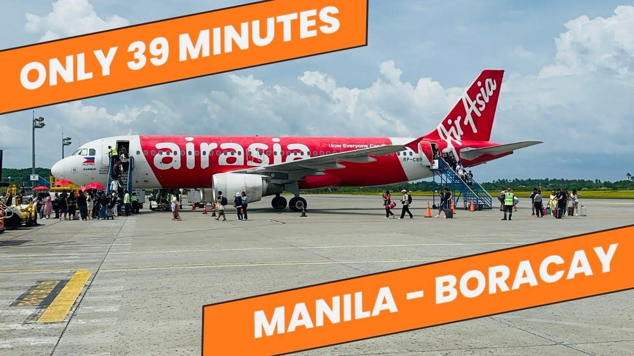 39-МИНУТНЫЙ ПЕРЕЛЕТ ИЗ МАНИЛЫ НА ОСТРОВ БОРАКАЙ ЧЕРЕЗ AIR ASIA