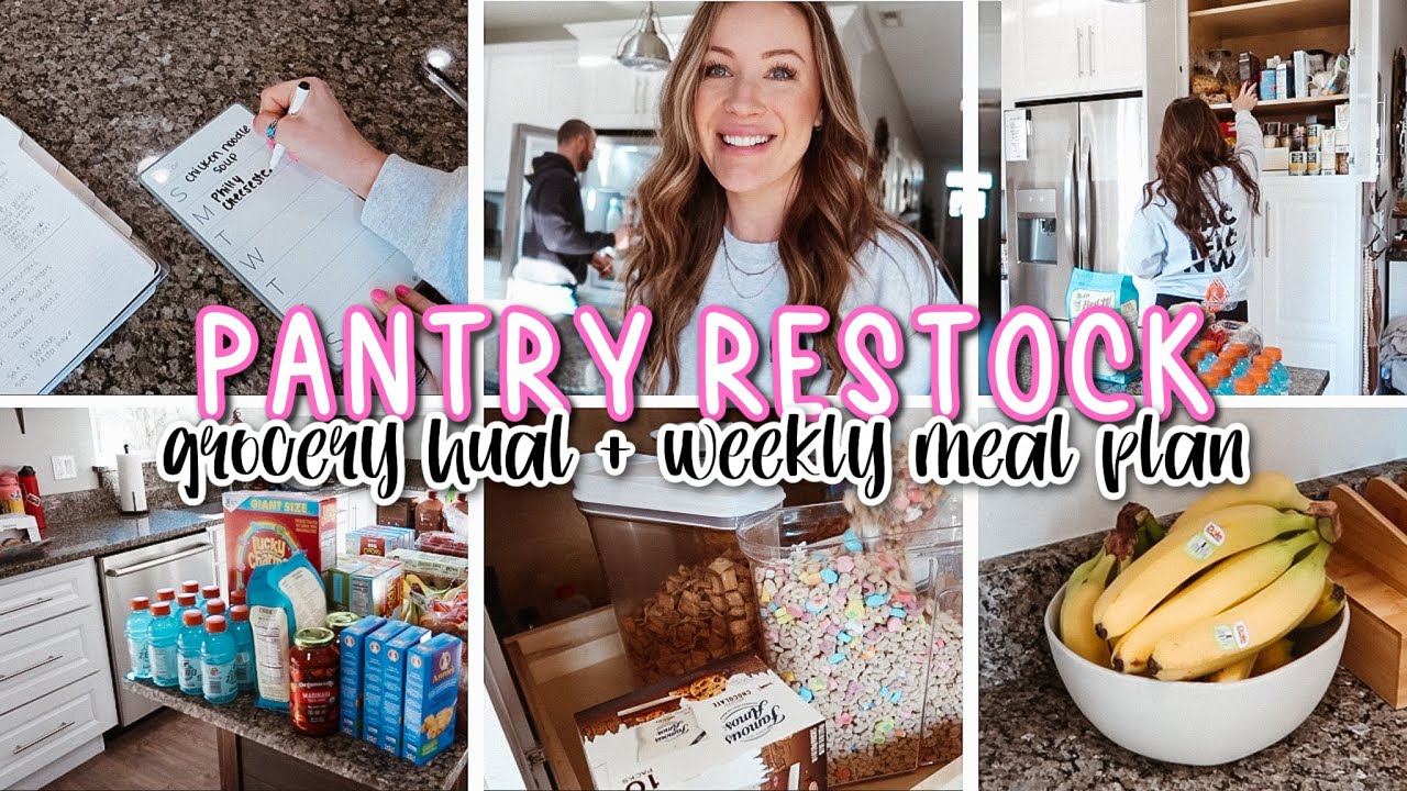 PANTRY RESTOCK + Grocery Haul & Weekly Meal Plan // KRISTEN KASPER