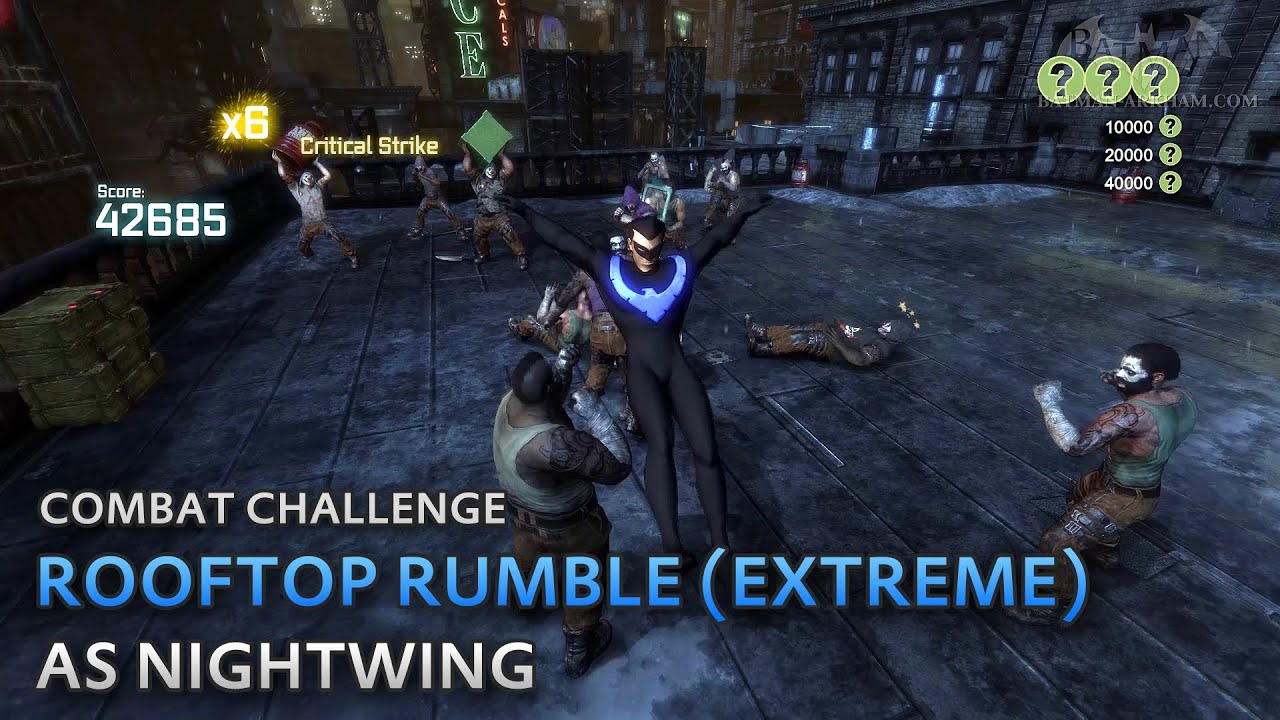 Batman: Arkham City - Rooftop Rumble (Extreme) [as Nightwing] - Combat Challenge