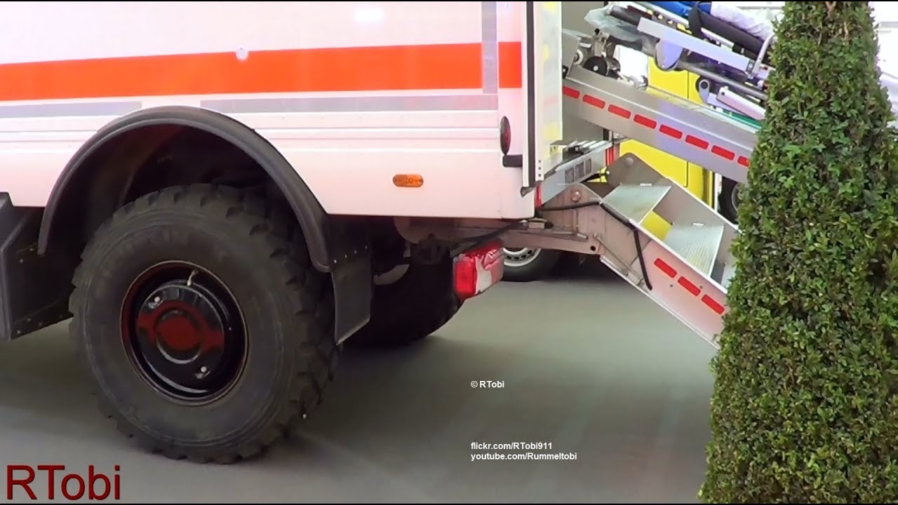 Strobel EMS vehicles on the RETTmobil 2018 in Germany - Unimog ambulance, etc.