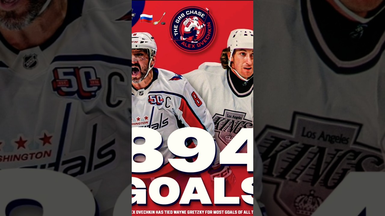 Александр Овечкин 8🇷🇺🏒👍✅️, 894 гола, сравнялся - с Гретцки. 