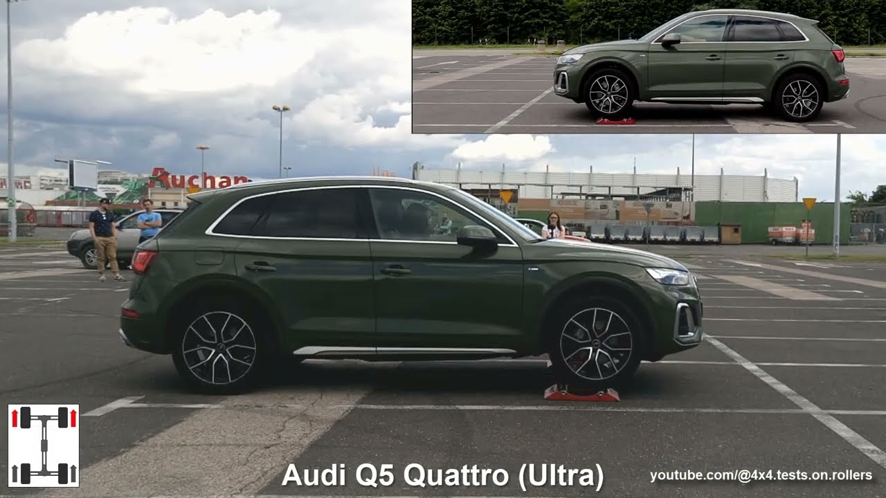 SLIP TEST - Quattro ULTRA vs HALDEX - @4x4 / AWD slip tests on rollers channel
