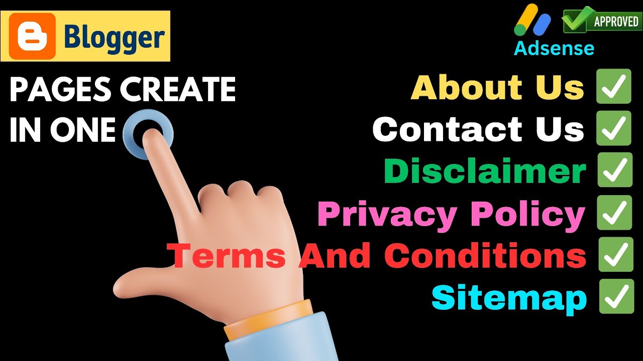 create pages in blogger website adsense approval | blogger page kaise banaye