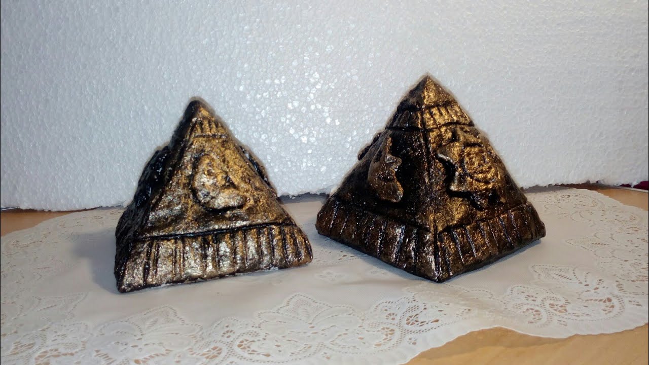 PIRÁMIDE DECORATIVAS CON PAPEL MACHE I Rinconcito de manualidades