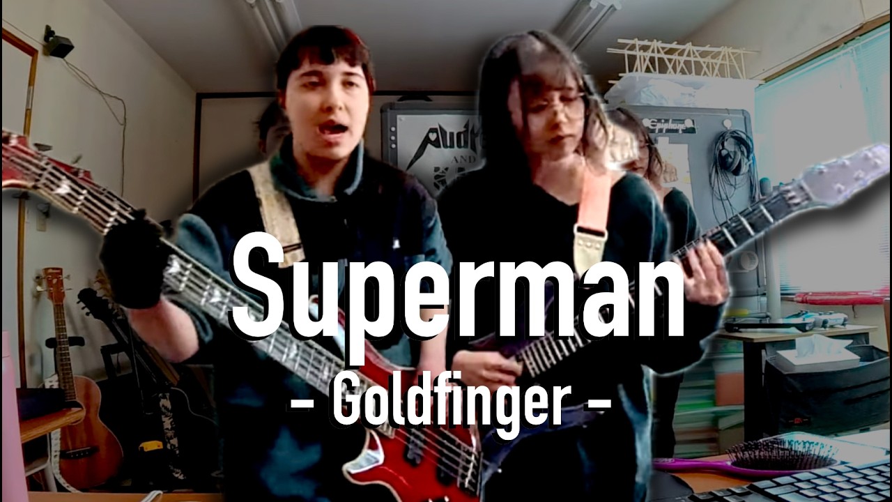 #Goldfinger - Superman - guitar and lefty bass Cover #ゴールドフィンガー