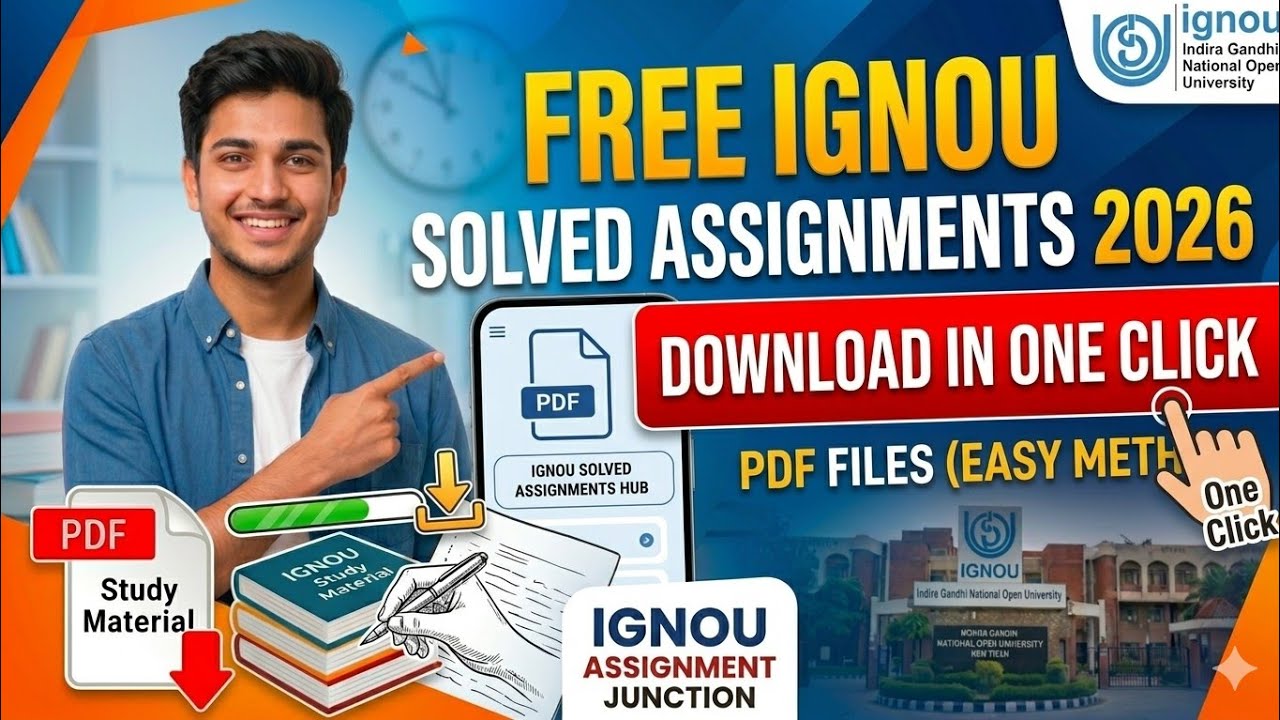 FREE IGNOU Solved Assignments 2026 | How to Download PDF in ONE Click (Easy Method)
