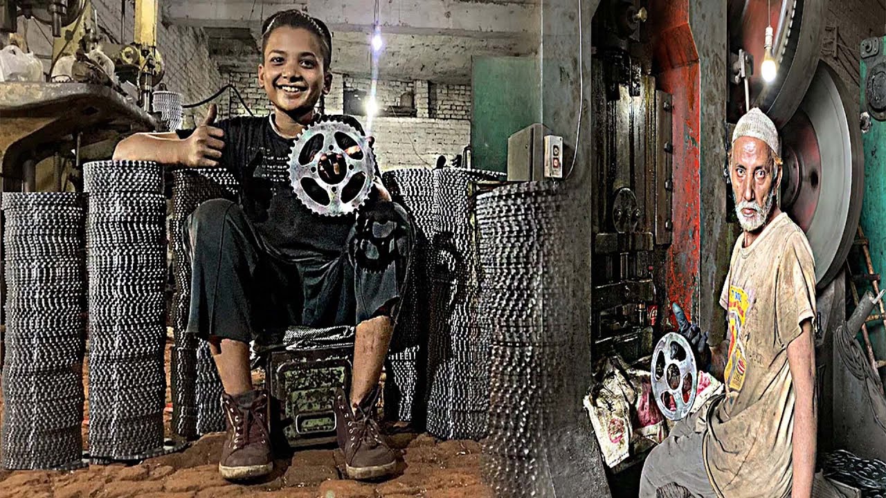Amazing Bike Sprocket Making Process ||  From Steel to Sprocket #chainsprocket