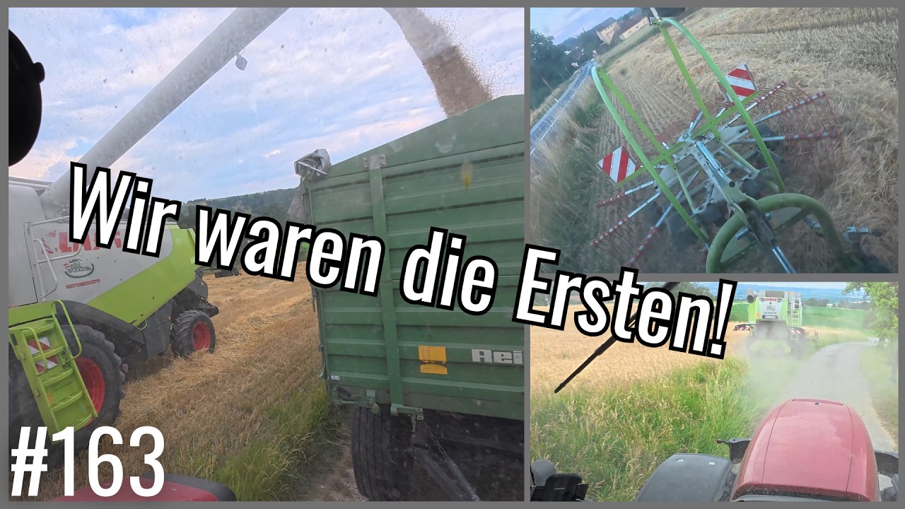 Gerste-dreschen, Stroh schwaden & Werkstatt | Vlog #163