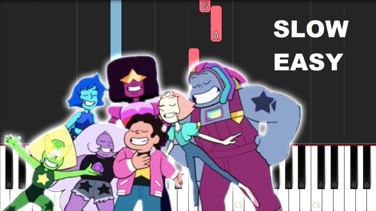 Steven Universe Future Theme Song (SLOW EASY PIANO TUTORIAL)