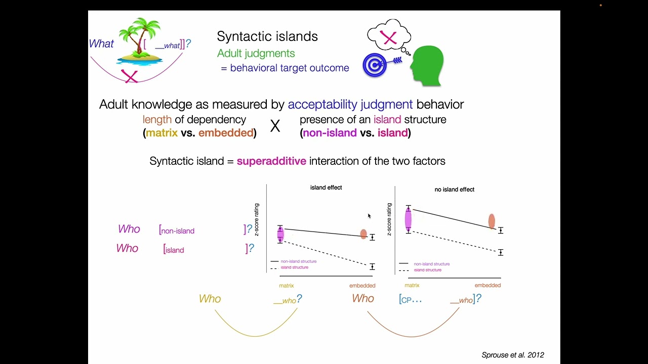 UPenn 2023: Part 1, About syntactic island acquisition