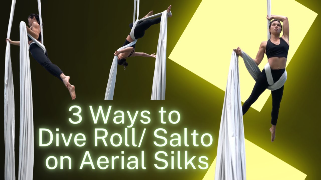 3 SALTO DROPS on AERIAL SILKS