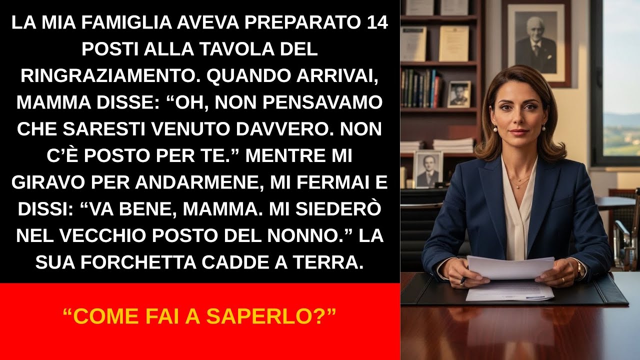 La mia famiglia ha cancellato il mio posto a Ringraziamento per frode—finché l’auditor entrù tardi!!