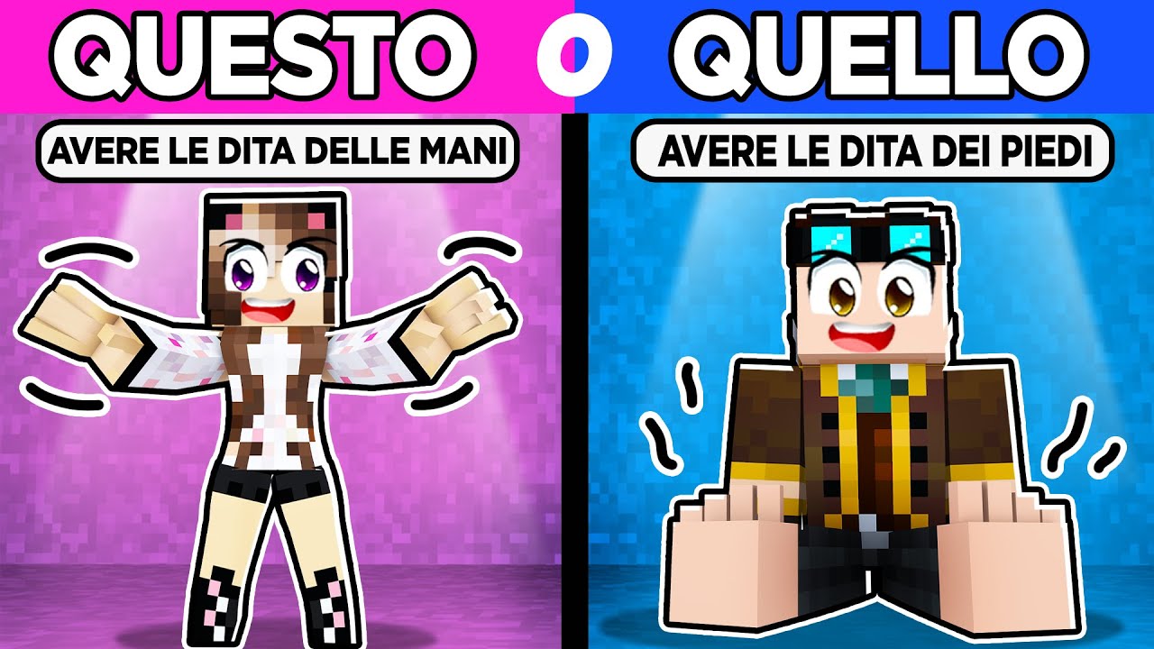 QUESTO O QUELLO CONTRO I MIEI AMICI SU MINECRAFT!!
