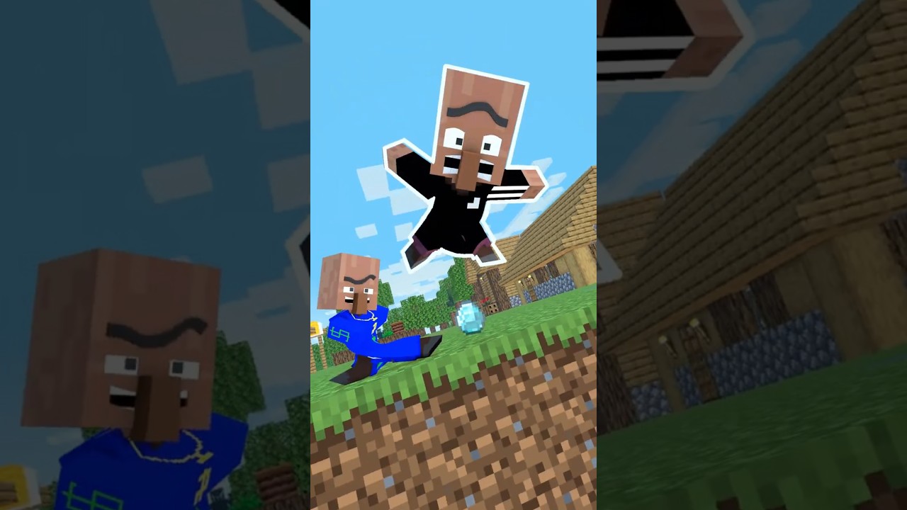 Bad Villager Falls Into the Abyss! #shorts #minecraftanimation