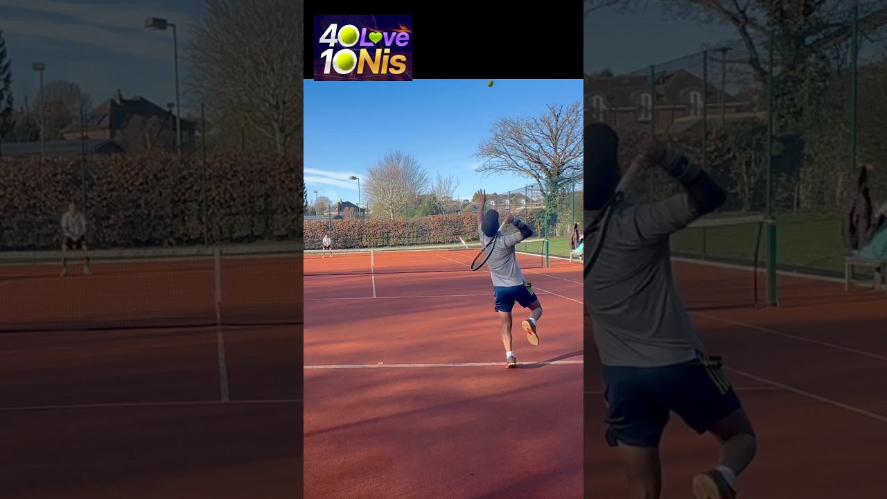 Trying Serve & Volley but ended up half volley drop shot🎾