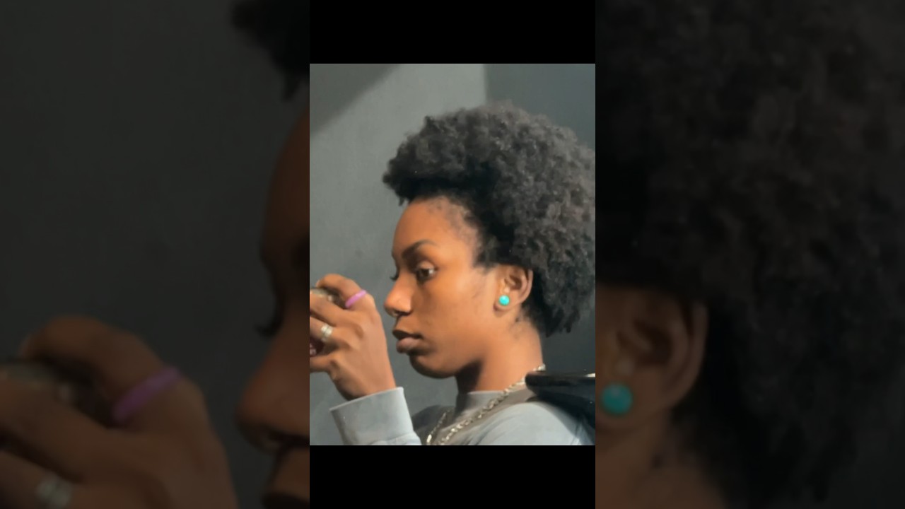 Silk Press on Dry Short Natural Hair