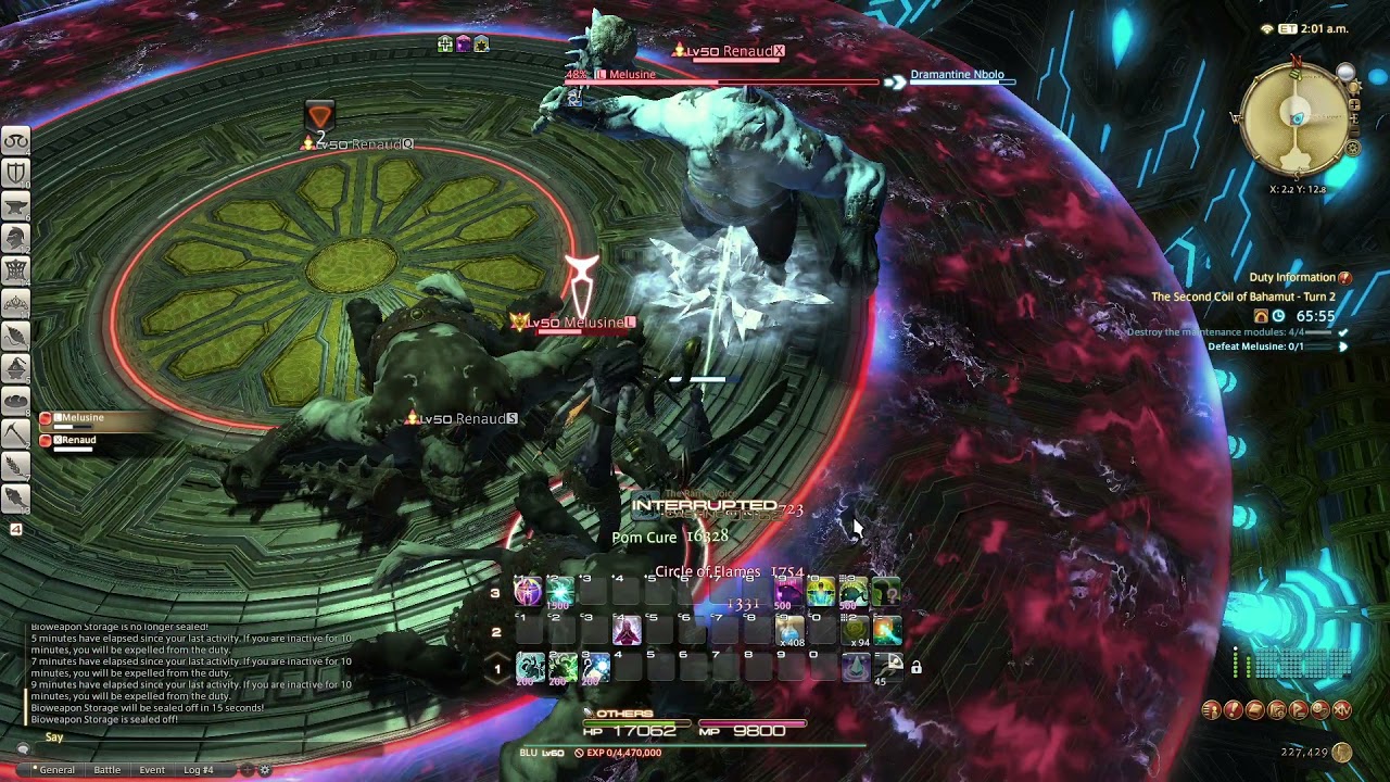 FF14 - T7 - Coils of Bahamut - Melusine (Solo Blue Mage lvl 60 No Echo)