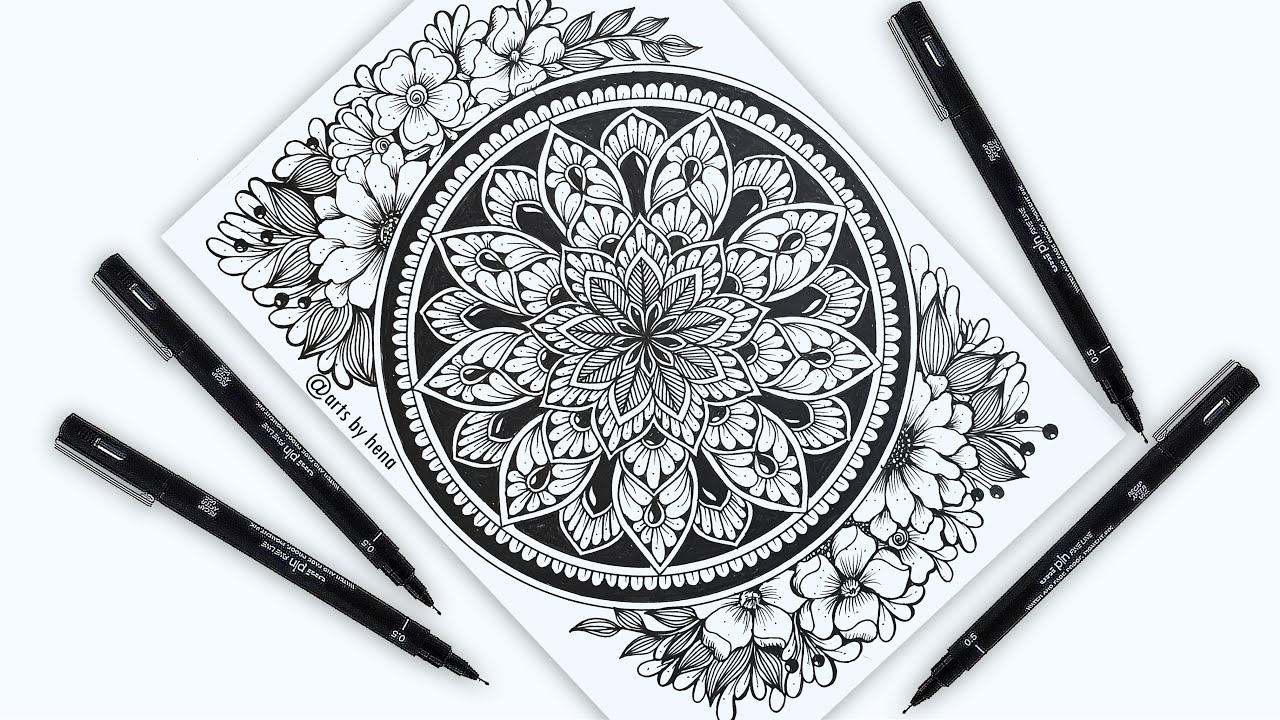🌸How to Draw Mandala Art for Beginners | Easy Mandala Drawing 🌸