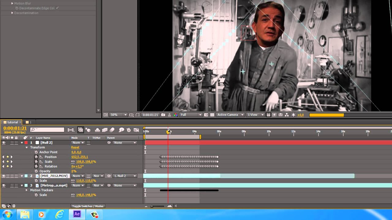Tutorial After Effects CS6 Poner Cabeza a otro Cuerpo - Rotoscopia y Segir movimiento (Tracking) P.2