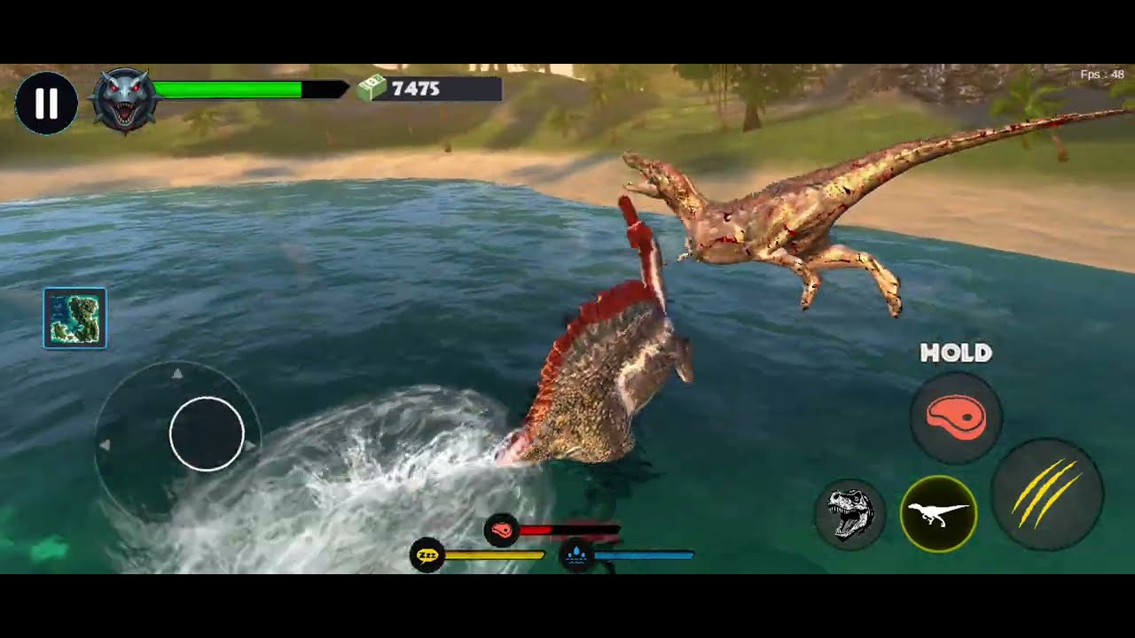 Jurassic Clash: Primal Dino Sim -: SPINOSAURUS 🆚 Ceratosource 🦖🦖 Team! ( wait for end 🦖)  