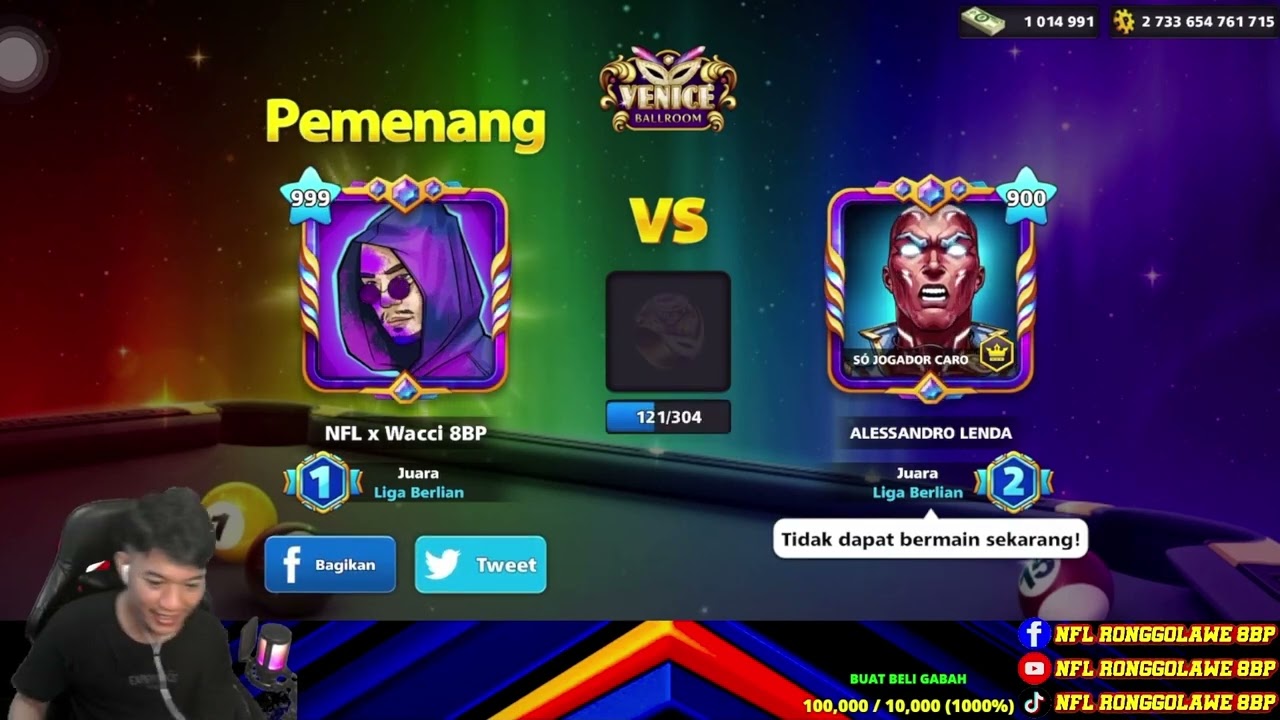 EPIC MOMENT 8BallPool TRICKSHOT & KISS SHOT In BERLIN/VANICE LEVEL MAX 😱😱