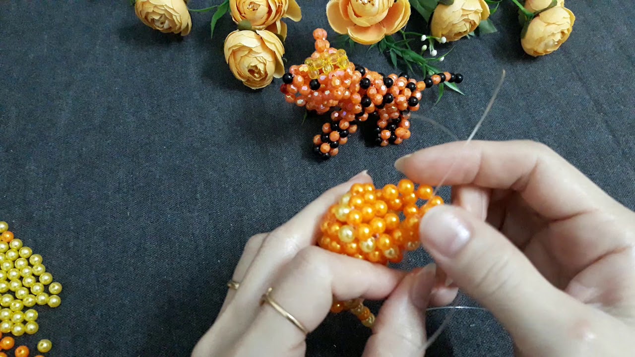Beaded Tiger DIY 2/3#Kết cườm con Hổ#tigre perlé#نمر مطرز#perli tigar#kết cườm 12 con Giáp#파란색 호랑이#K