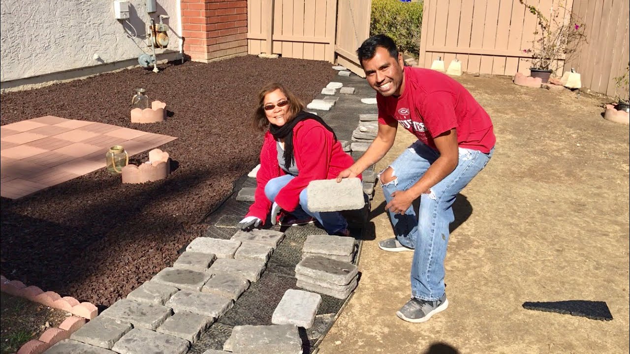 COMO INSTALAR ADOQUINES MUY FACIL/ amazing lady installed hundreds of pavers
