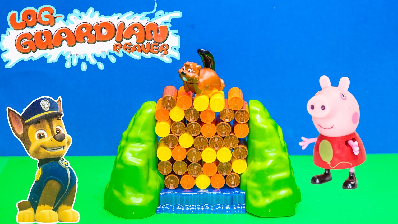 Playing the Guardian Beavers with Paw Patrol and Peppa Pig Toys