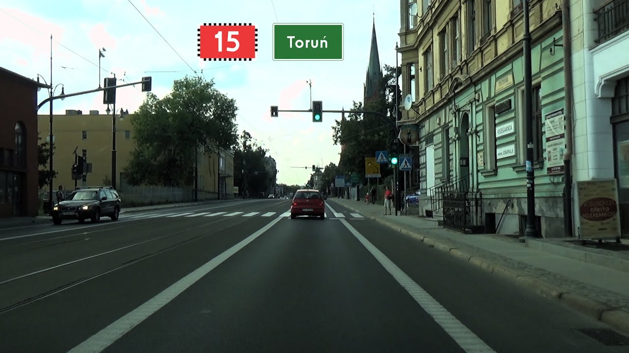 🇵🇱 DK15 Toruń: przejazd przez miasto (2x) ↙️