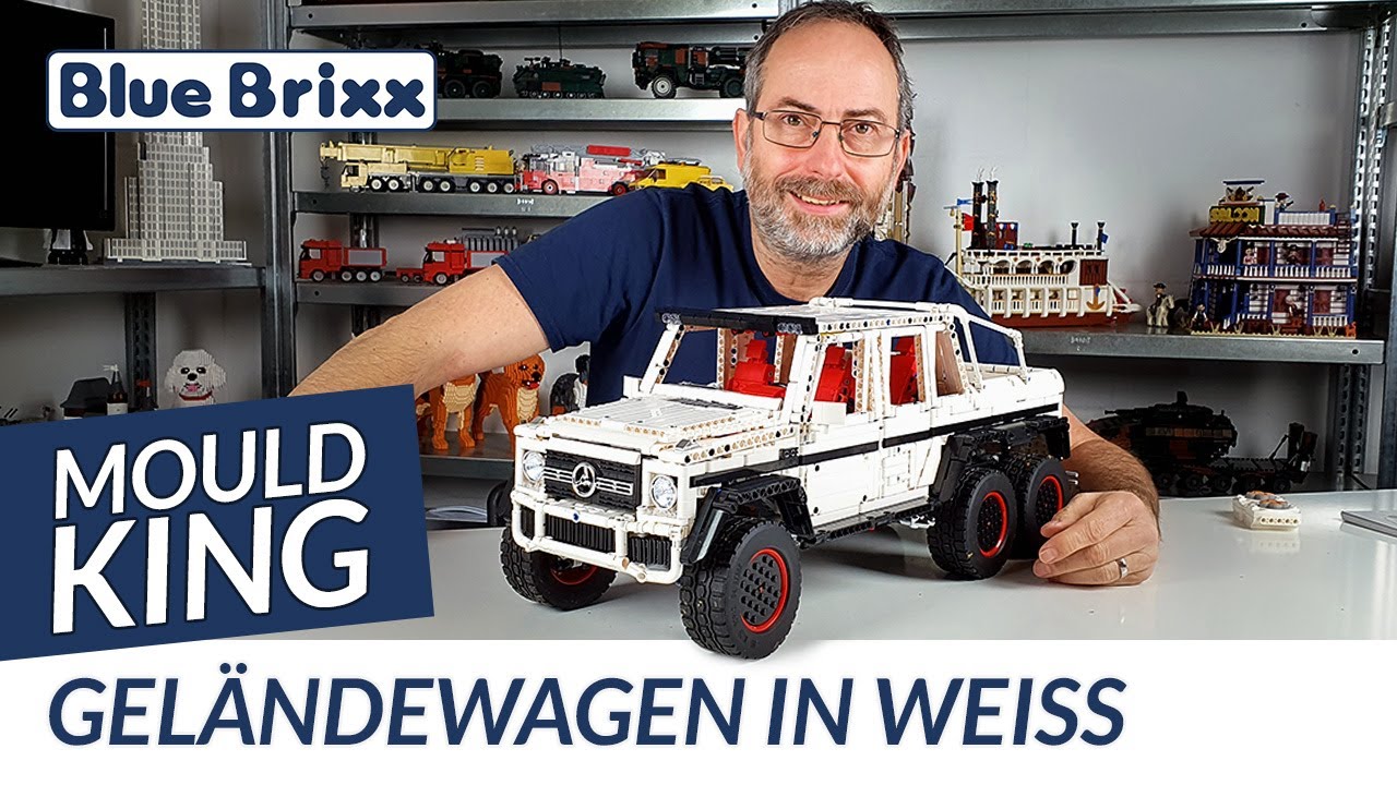 Geländewagen in weiß von Mould King @ BlueBrixx - ein echtes Technik-Highlight!