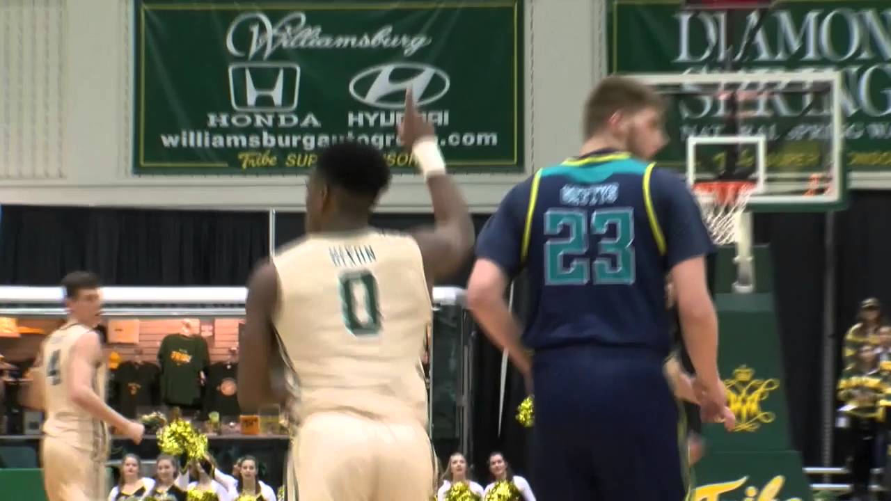 2015-16 W&M Men's Basketball Highlights vs. UNCW (2/18/16)