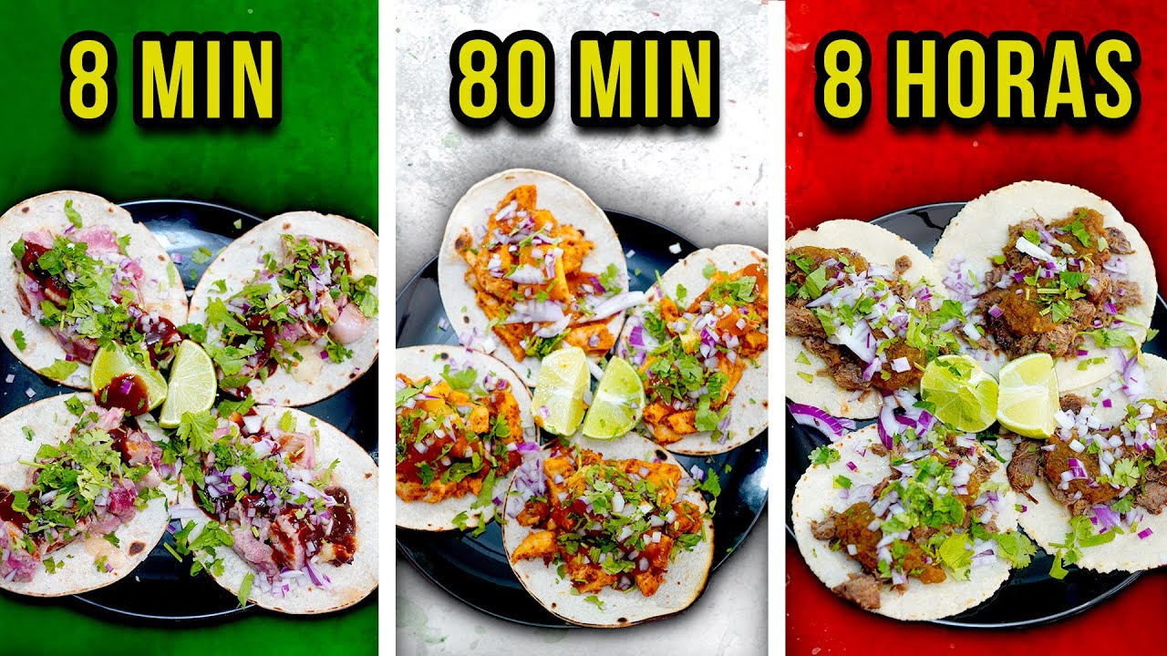 8 Min vs. 80 Min vs. 8 Horas TACOS ¿Cuál eliges tu? 🌮