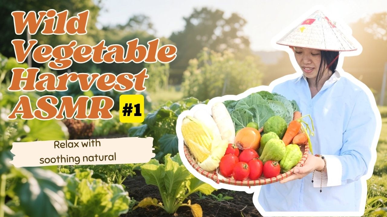 Wild Vegetable Harvest ASMR #1 | Pumpkin, Onion, Cabbage, Pomelo, Kumquat, Lemon & More 🌱