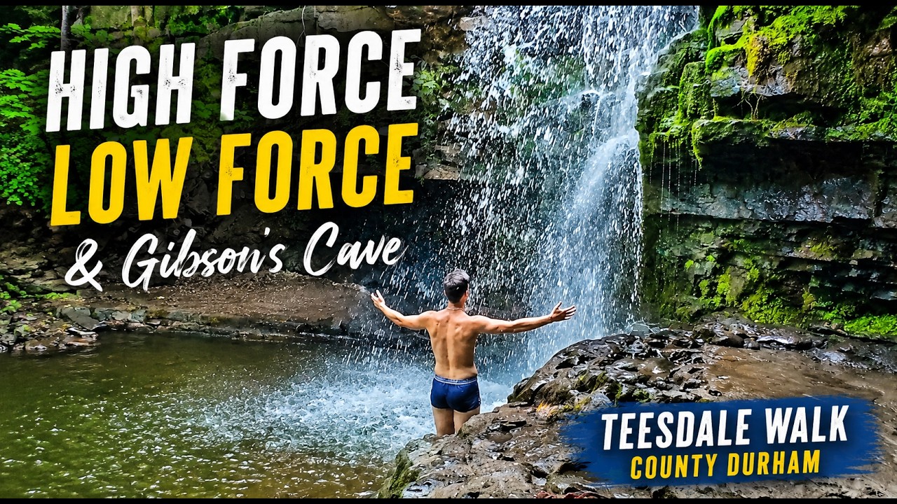 High Force Waterfall, Low Force & Gibson's Cave | Teesdale Walk, County Durham