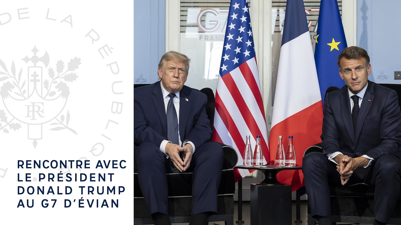 Rencontre avec le Pr&eacute;sident Donald Trump au G7 d&rsquo;&Eacute;vian.
