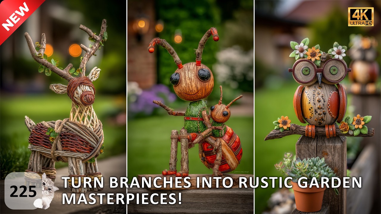 Creative Wood Branch Art Projects: DIY Rustic Garden Decor on a Budget 🌻