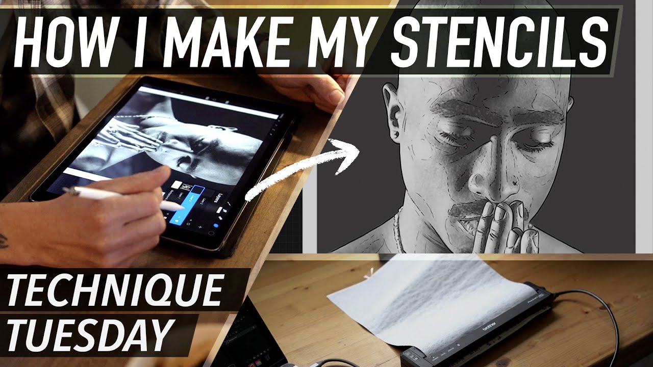 How I Make Stencils for photorealism | tattoo stencils for portraits
